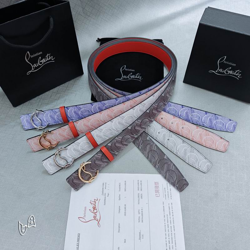 Christian Louboutin belt 35mmX80-125cm lb18